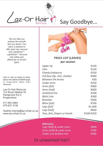 Say Goodbye… - Laser Hair Removal Roodepoort