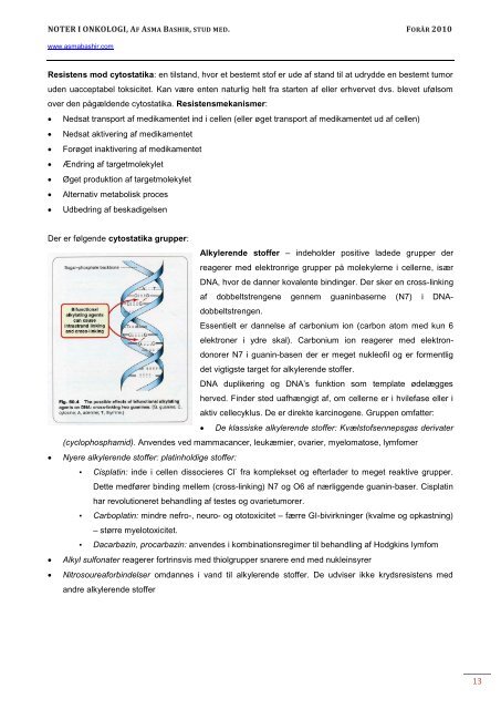 NOTER I ONKOLOGI - Asma Bashir
