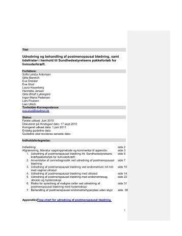 Postmenopausal blødning - DSOG