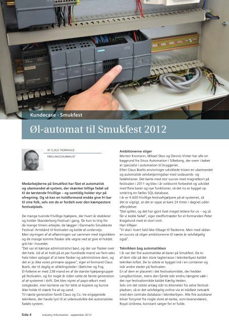 Øl-automat til Smukfest 2012 - Siemens