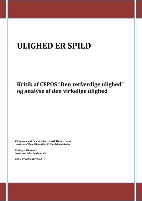 ULIGHED ER SPILD - Henrik Herløv Lund