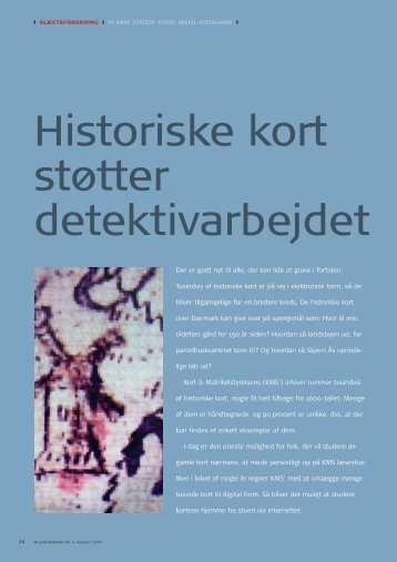 Historiske kort støtter detektivarbejdet