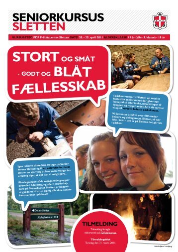 Indbydelse til Seniorkursus Sletten - Leder - FDF