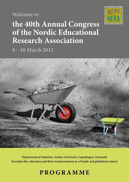 the 40th Annual Congress of the Nordic Educational Research ...