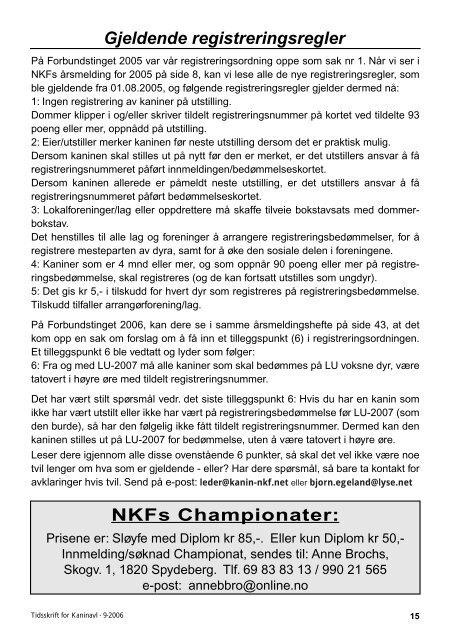 TK nr. 9 - Norges Kaninavlsforbund