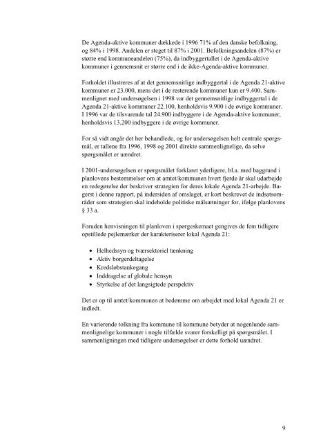 Lokal Agenda 21 Dansk status 2001 - Naturstyrelsen