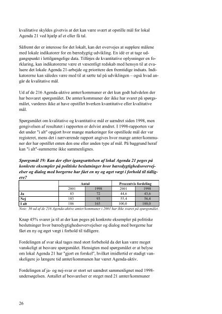 Lokal Agenda 21 Dansk status 2001 - Naturstyrelsen