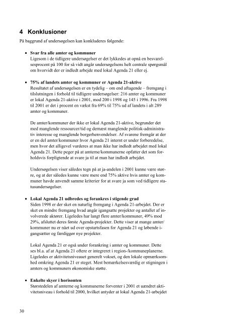 Lokal Agenda 21 Dansk status 2001 - Naturstyrelsen