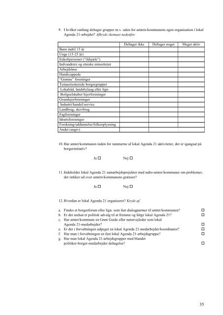 Lokal Agenda 21 Dansk status 2001 - Naturstyrelsen