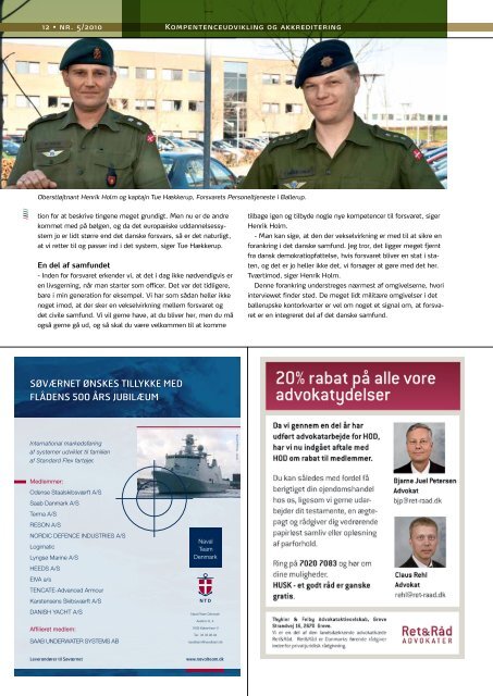 De unge officerers - Hovedorganisationen af Officerer i Danmark