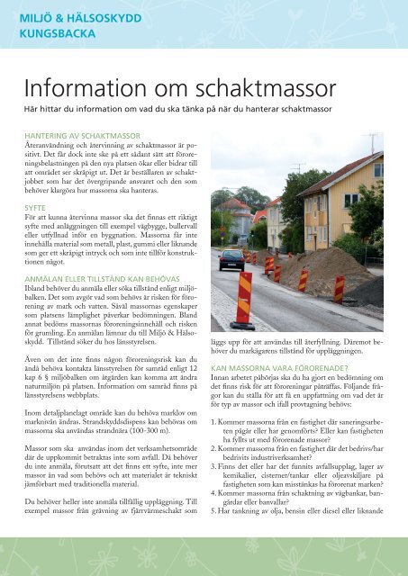 Information om schaktmassor - Kungsbacka kommun