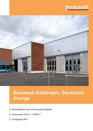 Bussdepå Gubbängen, Stockholm Sverige - Fermacell