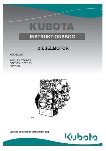 Instruktionsbog til NSM-serien - Kubota Motorer