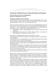 Kommentar til Bengt Olssons og Thorolf Krügers forelæsninger
