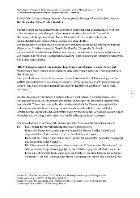 Die Gabe Der Tranen Und Der Umgang Mit Geistlicher Traurigkeit