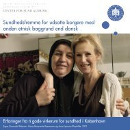 Sundhedsfremme for udsatte borgere med anden etnisk baggrund ...