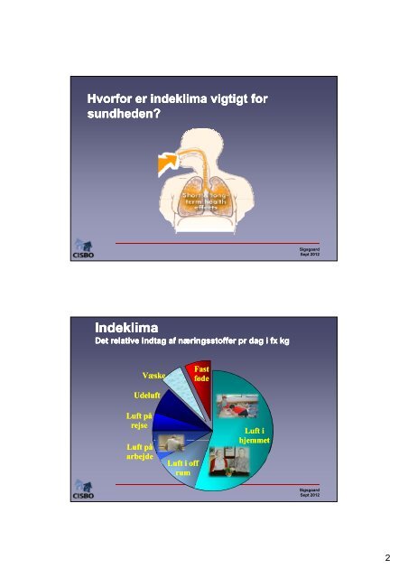 Center for Indeklima og Sundhed i Boliger CISBO ...