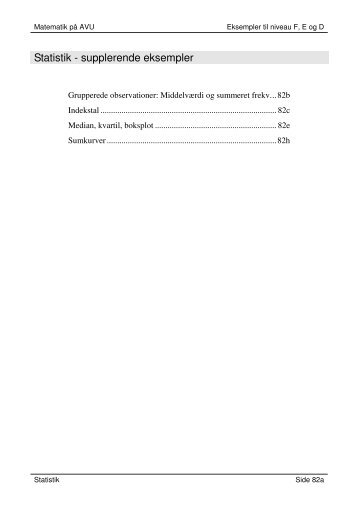 Statistik - supplerende eksempler - VUC Aarhus