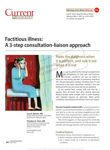 Factitious illness - Skin & Allergy News