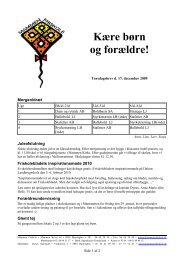 Mammen Friskole Torsdagsbrev 2009-12-17