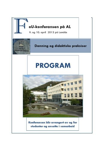 Program og oversikt over posterpresentasjoner - Høgskolen i Bergen