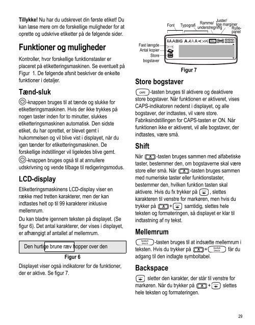 Figur 1 LabelPOINT 250 Elektronisk etiketteringsmaskine - Dymo