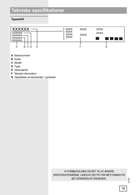 Instruktioner om montering, tilslutning og brug - Hvidt & Frit