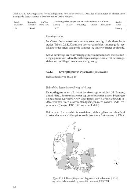 Naturtyper og arter omfattet af EF-Habitatdirektivet. Indledende