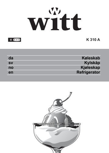 Køleskab Kylskåp Kjøleskap Refrigerator da sv no en