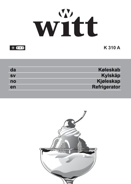 Køleskab Kylskåp Kjøleskap Refrigerator da sv no en