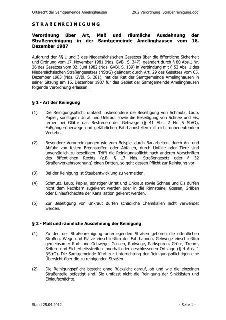 29.2 Verordnung über Art, Maß und räumliche Aus - Amelinghausen