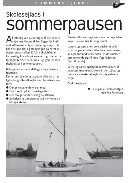 Bojsen-Møller Sails - Kjøbenhavns Amatør-Sejlklub