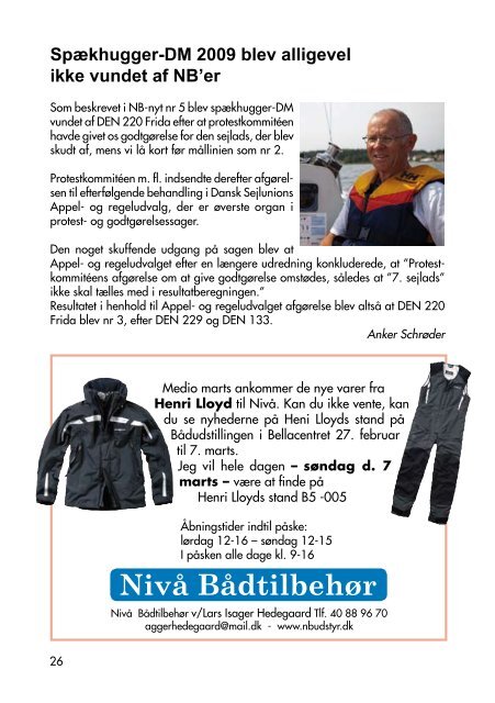 NB NYT Januar 2010 - Nivå Bådelaug - Sejl eller Surf i Nivå ...