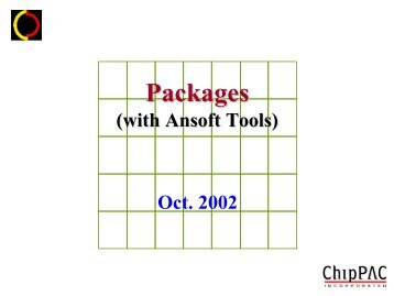 Presentation - Packages (with Ansoft Tools)