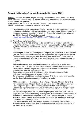 Referat fra møde 30. januar 2009 - DSOG