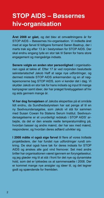 Årsrapport 2008 - Stop Aids