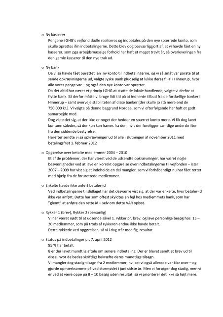 Formandens beretning 2012 - Gammel Hinnerup Grundejerforening