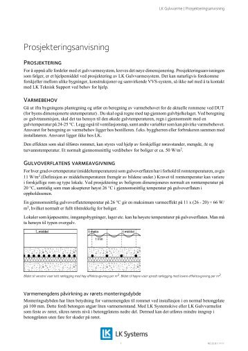 Prosjekteringsanvisning - POLAR ENERGI