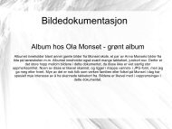 Bildedokumentasjon MON 04 Grønt album hos Ola - Monset