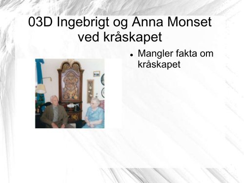 Bildedokumentasjon MON 04 Grønt album hos Ola - Monset