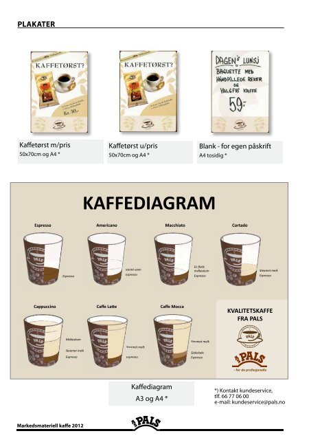 MARKEDSMATERIELL KAFFE - AS Pals