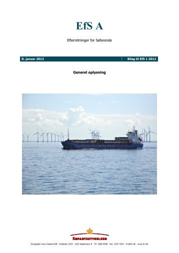 Efterretninger for Søfarende (EfS) - Farvandsvæsenet