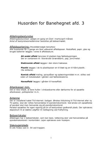 Husorden for Banehegnet afd. 3 - Bo-Vest