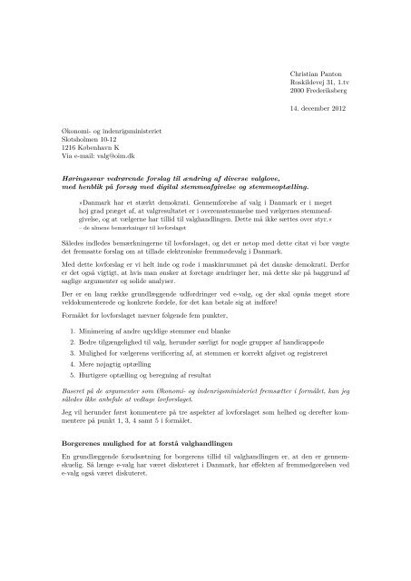 Christian Panton - Økonomi- og Indenrigsministeriet