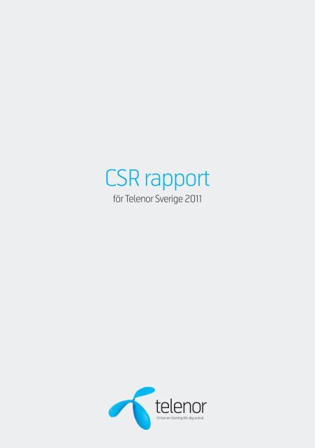 CSR-rapport Telenor Sverige 2011