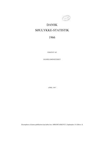 DANSK SØULYKKE-STATISTIK 1966