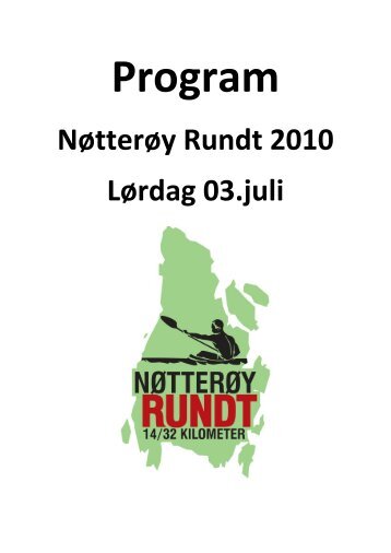 Program Notteroy Rundt 2010 - Nøtterøy Rundt