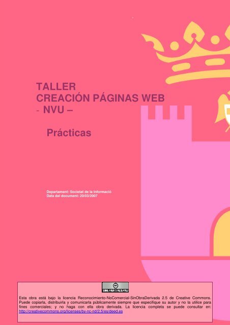 TALLER CREACIÓN PÁGINAS WEB - NVU – Prácticas
