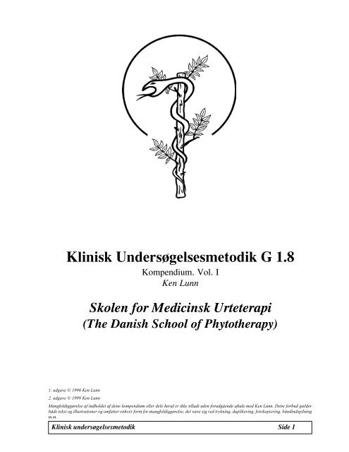 Modul G1.8 Klinisk Undersøgelsesmetodik I - Asclepius.dk