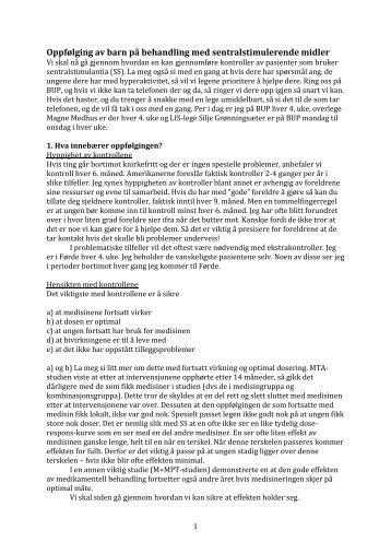 ADHD-kursdag_oppfolging sentralstimulerende midler - Helse Førde